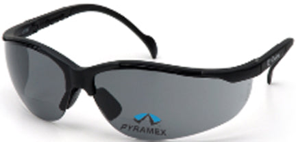 V2 READER 2.0X GRAY SAFETY GLASSES