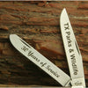 Case Natural Zebra Wood Mini Trapper Engravable