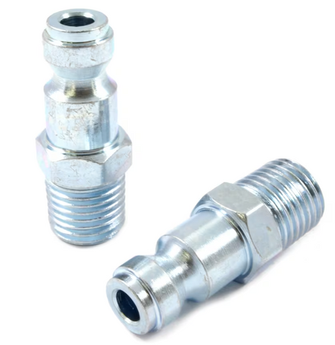 Forney Industries, Inc. Tru-Flate Style Plug, 1/4 in x 1/4 in MNPT, 2-Pack