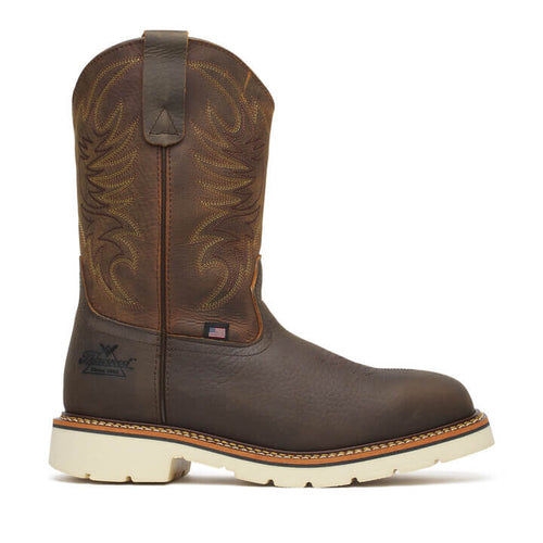 Thorogood Square Toe Wellington – Pebble Bottom/Crazy Horse Upper – 11″ Safety Toe