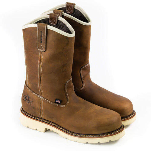Thorogood American Heritage – Waterproof – 11″ Crazy Horse Safety Toe – Pull-On Wellington