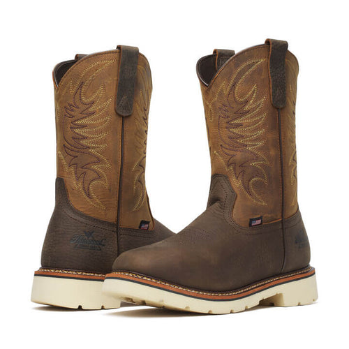 Thorogood Square Toe Wellington – 11″ Pebble Bottom/Crazy Horse Upper