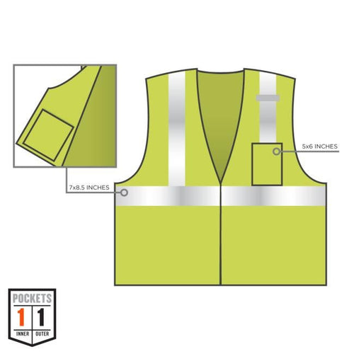 Ergodyne GloWear 8210Z Hi-Vis Safety Vest - Type R, Class 2, Zipper