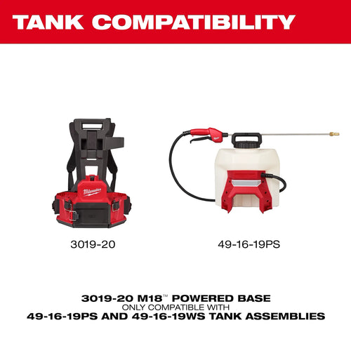Milwaukee M18™ 4-Gallon Backpack Sprayer w/ SWITCH TANK™ (Tool Only)