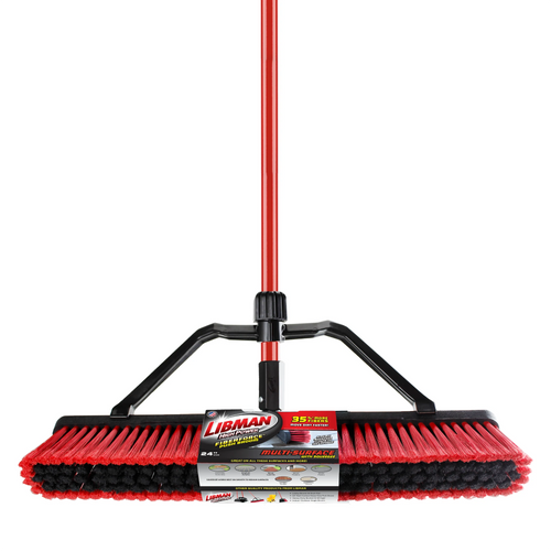 Libman #1230 24 FiberForce™ Multi-Surface Push Broom with Squeegee