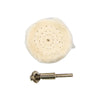 Forney Industries Buffing Wheel, Cotton, 1-1/2 in x 1/8 in Shaft