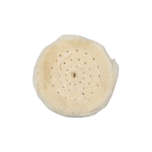 Forney Industries Buffing Wheel, Cotton, 1-1/2 in x 1/8 in Shaft
