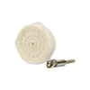 Forney Industries Buffing Wheel, Cotton, 1-1/2 in x 1/8 in Shaft