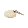 Forney Industries Buffing Wheel, Cotton, 1-1/2 in x 1/8 in Shaft