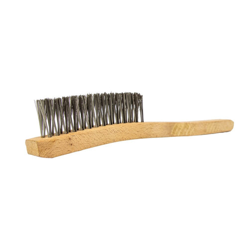 Forney Industries Scratch Brush, V-Groove, Stainless, 3 x 19 Rows
