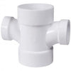 Genova Products PVC DWV Fittings Reducing Double Sanitary Tee