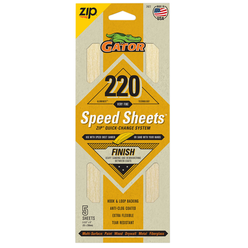 Ali Industries Gator Finishing Zip Speed Sheets AlumiNext AO