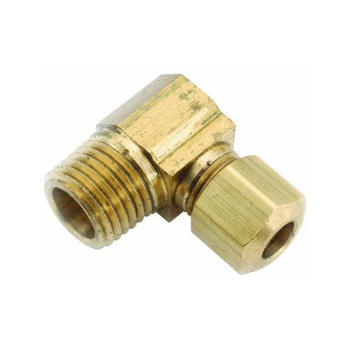 Anderson Metals 750069-0806 Brass Compression Tube Fitting 90 Degree Elbow 1/2 x 3/8